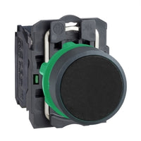 XB5AA21 | HARMONY XB5 BLACK FLUSH COMPLETE PUSHBUTTON 22 MM SPRING RETURN 1NO UNMARKED | Square D by Schneider Electric