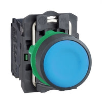 XB5AA61 | Harmony Blue flush complete pushbutton Ø22 spring return 1NO | Square D by Schneider Electric