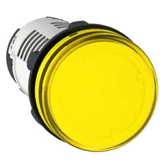 Square D XB7EV05MP Monolithic pilot light, Harmony XB7, plastic, yellow, 22mm, integral LED, 230…240V AC Pack of 10 | Blackhawk Supply