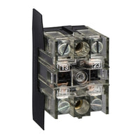 XENB1181 | Single contact block, Harmony XAC, spring return, 2 speed, spring return, front mounting, 2NO | Square D by Schneider Electric