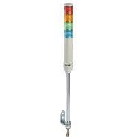 XVC4B45S | Harmony XVC, Monolithic precabled tower light, plastic, red orange green blue, Ø40, tube mounting, steady or flashing, buzzer, IP23, 24 V AC/DC | Square D by Schneider Electric