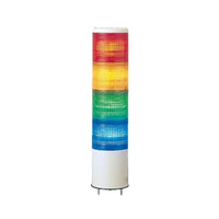 XVC4B4K | Harmony XVC, Monolithic precabled tower light, plastic, red orange green blue, Ø40, base mounting, steady, IP54, 24 V AC/DC | Square D by Schneider Electric