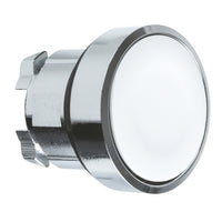 ZB4BA1 | Push button head, Harmony XB4, metal, flush, white, 22mm, spring return, unmarked | Square D by Schneider Electric