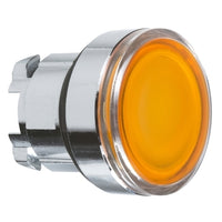 ZB4BH053 | Head for illuminated push button, Harmony XB4, metal, orange flush, 22mm, universal LED, push-push, unmarked | Square D by Schneider Electric