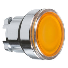 Square D ZB4BH053 Head for illuminated push button, Harmony XB4, metal, orange flush, 22mm, universal LED, push-push, unmarked  | Blackhawk Supply