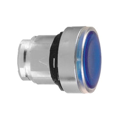 Square D ZB4BH063 Head for illuminated push button, Harmony XB4, metal, blue flush, 22mm, universal LED, push-push, unmarked  | Blackhawk Supply
