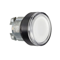 Square D ZB4BW3137 Head for illuminated push button, Harmony XB4, white flush, 22mm, universal LED, spring return, plain, unmarked  | Blackhawk Supply