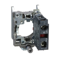 ZB4BZ102 | Harmony, 22mm Push Button, XB4B operators, contact block, with mounting collar, 1 NC, screw clamp terminal | Square D by Schneider Electric
