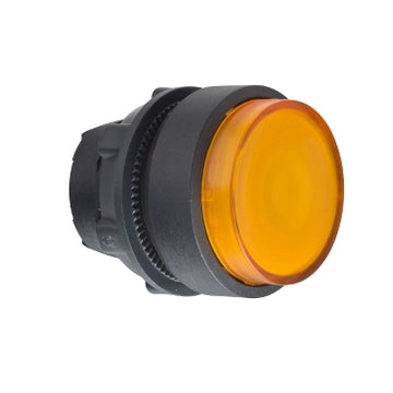 Square D ZB5AW153 Head for illuminated push button, Harmony XB5, orange projecting, 22mm, universal LED, spring return, unmarked  | Blackhawk Supply