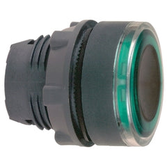 Square D ZB5AW933 Head for illuminated push button, Harmony XB5, green flush, 22mm, universal LED, spring return, illuminated ring  | Blackhawk Supply