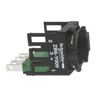 ZB6Z1B | Complete body for push buttons or selector switches, Harmony XB6, single contact, with body/fixing collar, faston connector, 1NO | Square D by Schneider Electric