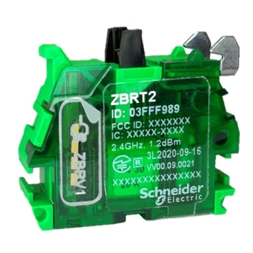 Square D ZBRT2 Transmitter for wireless and batteryless push button, Harmony XB5R, plastic, black, double action  | Blackhawk Supply