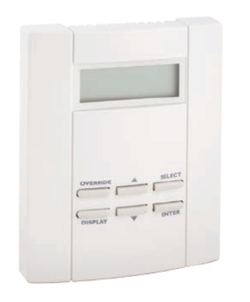 Schneider Electric TTS-SD-LCD-4-2 Schneider Smart Sensor, 10 kOhm (Type 3) Thermistor for Continuum, LCD, 4-Button (On/Off, Up/Down, Celsius/Fahrenheit), No Logo  | Blackhawk Supply