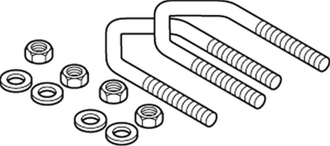 Schneider Electric AM-692 SmartX, Damper Actuator Accessory, V-bolt Kit, includes washers, nuts, V-bolts, use with AM-690 and AM-691  | Blackhawk Supply