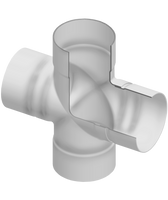 330-103303 | 12X10 PVC REDUCING CROSS SOCKET CL125 | (PG:360) Spears