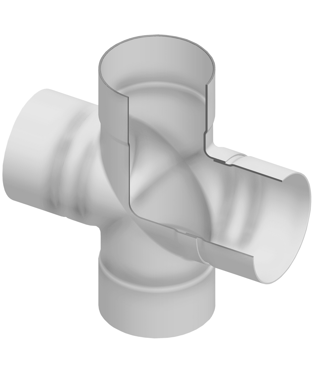 Cl100 Pvc Spears 320-103295 10x6 Pvc Reducing Cross Socket Cl100 | Blackhawk Supply