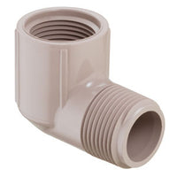 412-005UV | 1/2 PVC ULTRA VIOLET RESISTANT 90 STREET ELBOW MPTXFPT SCH40 | (PG:042) Spears