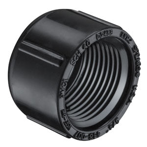 Spears 448-005B 1/2 PVC CAP FPT SCH40 BLACK  | Blackhawk Supply