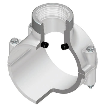 Spears 467-333SR 3X1/2 PVC CLMP SADDLE SRFPT BUNA ZNC BLT  | Blackhawk Supply