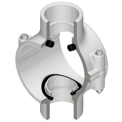 Spears 468S-523 6X1/2 PVC CLAMP SADDLE DOUBLE OUTLET SOCKET BUNA SS B  | Blackhawk Supply