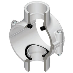 Spears 468SE-575 8X1 PVC CLAMP SADDLE DOUBLE OUTLET SOCKET EPDM SS BOLT  | Blackhawk Supply