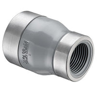 830-212CSR | 1-1/2X1-1/4 CPVC REDUCING COUPLING REINFORCED FEMALE THREAD SCH80 | (PG:096) Spears