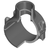 866S-291 | 2-1/2X1-1/2 PVC CLAMP SADDLE SOCKET EPDM SS | (PG:086) Spears