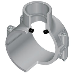 Spears 866V-578C 8X2 CPVC CLAMP SADDLE SOCKET FKM ZINC BOLT  | Blackhawk Supply