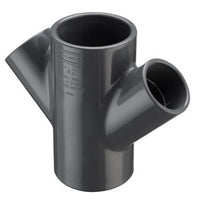 876-579F | 8X2-1/2 PVC REDUCING DOUBLE WYE 100PSI SOCKET SCH80 G | (PG:083) Spears