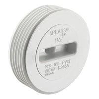 P110-015 | 1-1/2 PVC DWV FLUSH CLEAN OUT PLUG MPT | (PG:051) Spears