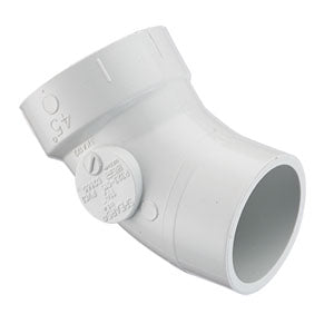 Spears P323-015 1-1/2 PVC DWV STREET 1/8 BEND HUBXSPIGOT  | Blackhawk Supply
