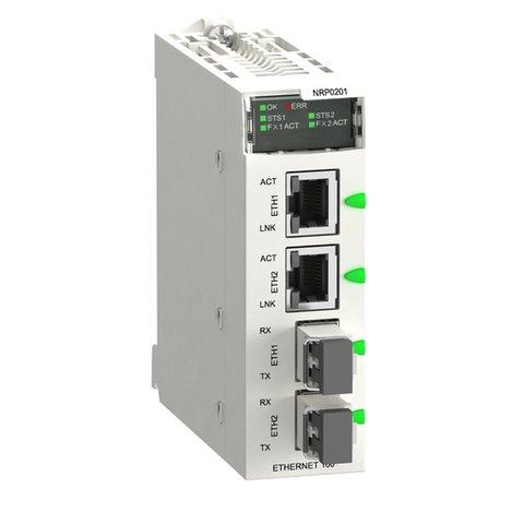 Square D BMXNRP0201 Fiber Converter SM/LC 2CH 100Mb  | Blackhawk Supply