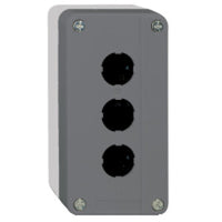 XALD03H7 | Harmony XALD Empty Control Station, 3 Cut-outs, Light Gray Base, Dark Gray Cover, NEMA 4X, 13 | Square D by Schneider Electric