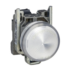 Square D XB4BVG1 Harmony White complete pilot light  Dia 22 plain lens with integral LED 110…120V  | Blackhawk Supply