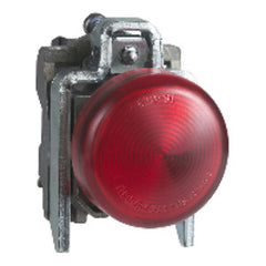 Square D XB4BVG4 Red Complete Pilot Light 22mm Plain Lens with Integral LED 110…120V  | Blackhawk Supply