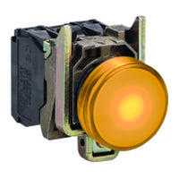 XB4BVG5 | Orange Complete Pilot Light 22mm Plain Lens with Integral LED 110…120V | Square D by Schneider Electric