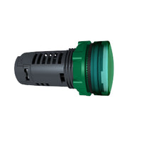 XB5EVB3 | Monolithic pilot light, plastic, green, Dia 22, plain lens with integral LED, 24 V AC/DC | Square D by Schneider Electric
