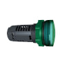 Square D XB5EVG3 Monolithic pilot light, plastic, green, Dia 22, plain lens with integral LED, 110…120 V AC  | Blackhawk Supply