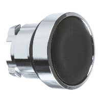 ZB4BA2 | Harmony XB4 Black Flush Pushbutton Head, 22mm, Spring Return, Unmarked | Square D by Schneider Electric