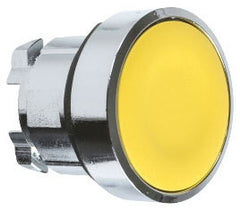 Square D ZB4BA5 Push button head, metal, flush, yellow, Ø22, spring return, unmarked  | Blackhawk Supply