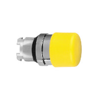 ZB4BC54 | Yellow 30mm Mushroom Pushbutton Head 22mm Spring Return | Square D by Schneider Electric