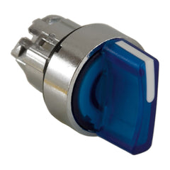Square D ZB4BK1563 Blue illuminated selector switch head Dia 22 mm, 3-position spring return  | Blackhawk Supply