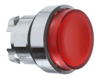 ZB4BW143 | Illuminated push button head, metal, projecting, red, Ø22, spring return, plain lens integral LED | Square D by Schneider Electric