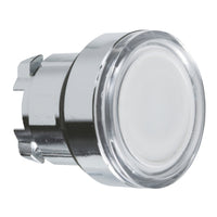 ZB4BW31 | White flush illuminated pushbutton head Dia 22 spring return for BA9s bulb | Square D by Schneider Electric