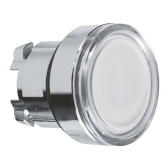 Square D ZB4BW31 White flush illuminated pushbutton head Dia 22 spring return for BA9s bulb  | Blackhawk Supply