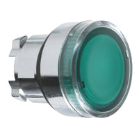 ZB4BW33 | Harmony XB4/ZB4 Green flush illuminated pushbutton head Ø22 spring return for BA9s bulb | Square D by Schneider Electric