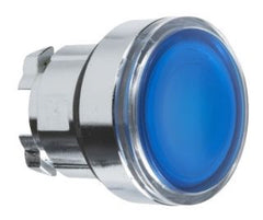 Square D ZB4BW363 Blue flush illuminated pushbutton head Ø22 spring return for integral LED  | Blackhawk Supply