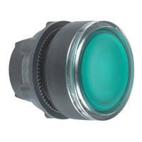 ZB5AH033 | Green flush illuminated pushbutton head dia 22 push-push for integral LED | Square D by Schneider Electric