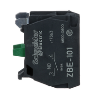 ZBE101 | Single contact block for head 22mm 1NO screw clamp terminal 5 Pack Pack of 5 | Square D by Schneider Electric
