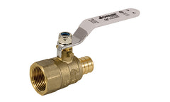 Jomar 113-554PG T-412G-FIP | 3/4" | 2 Piece | Standard Port | Threaded Female x Crimp Pex (B) Connection | 400 WOG | with T-handle  | Blackhawk Supply